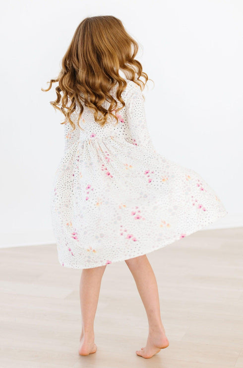 whimsical-wildflowers-3-4-sleeve-pocket-twirl-dress Mila &  Rose - Sophia's Style--4T--5